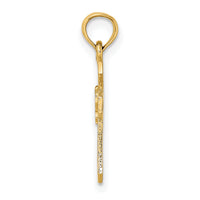 14K Cut-Out Cross w/ Dove Charm