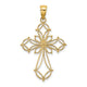 14K Cut-Out Shapes Fancy Cross Charm