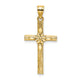 14K Cross w/ Flower Charm