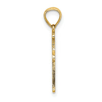 14K 4-Leaf Clover Cross Charm