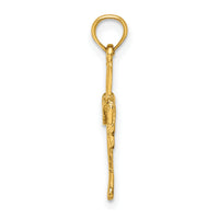 14K Cross w/ Drape Charm