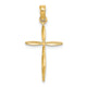 14K D/C with Tapered Ends Cross Charm