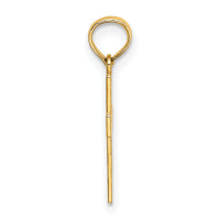 14K Small Textured Cross Charm