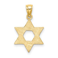 14K Engraved Swirls Star Of David Charm