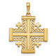 14K Cut-Out Jerusalem Cross Charm