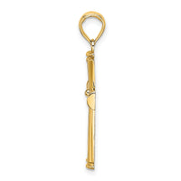 14K Polished and Cut-Out Cross