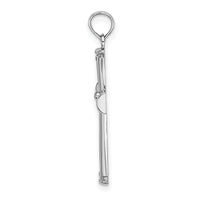 14K White Gold Polished and Cut-Out Cross