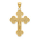 14K Crucifix W/ Budded Tips Charm