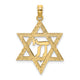 14K Star of David W/ Chi Center  Charm