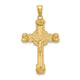 14K Crucifix W/ Sunburst Charm