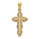 14K Cross w/ Lace Trim Charm