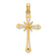 14K D/C w/ X-Center On Cross Charm