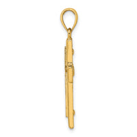 14K 2-D Cross Charm