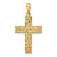 14K 2-D Cross Charm