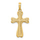 14K Cross w/ Heart Shaped Ends Charm