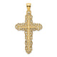 14K Cross W/ Lace Trim Charm