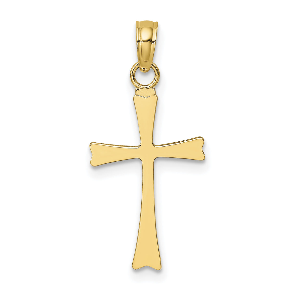 14K Polished Cross Charm