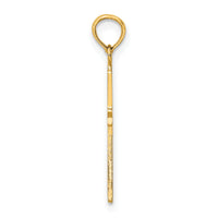 14K Polished Cross Charm