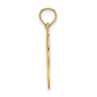 14K Polished Angel In Heart Charm