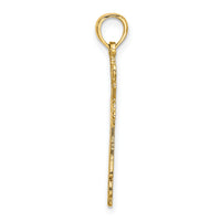 14K Cross Cut-Out w/ Heart Ends Charm