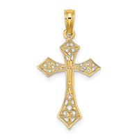 14K Filigree Cross Charm
