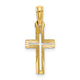 14K D/C Cross Charm
