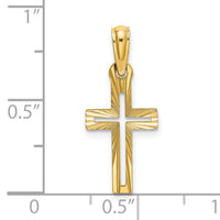 14K D/C Cross Charm