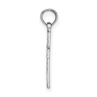 14K White Gold D/C Cross Charm