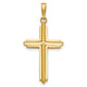 14K Polished Cross Charm