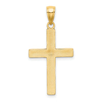 14K Tubular Cross Charm
