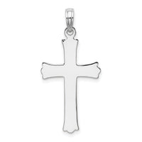 14K White Gold Cross W/Starburst Center Charm