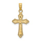 14K D/C w/ Beaded Edge Cross Charm