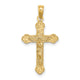 14K Inri Crucifix W/ Scroll Tips Charm