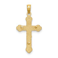14K Inri Crucifix W/ Scroll Tips Charm