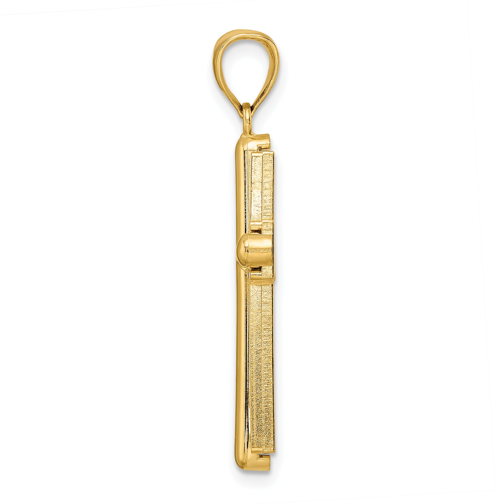 14k Beveled Cross Pendant