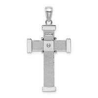 14k White Gold Polished Cross Pendant