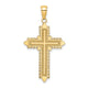 14K w/ Lace Border Cross Charm