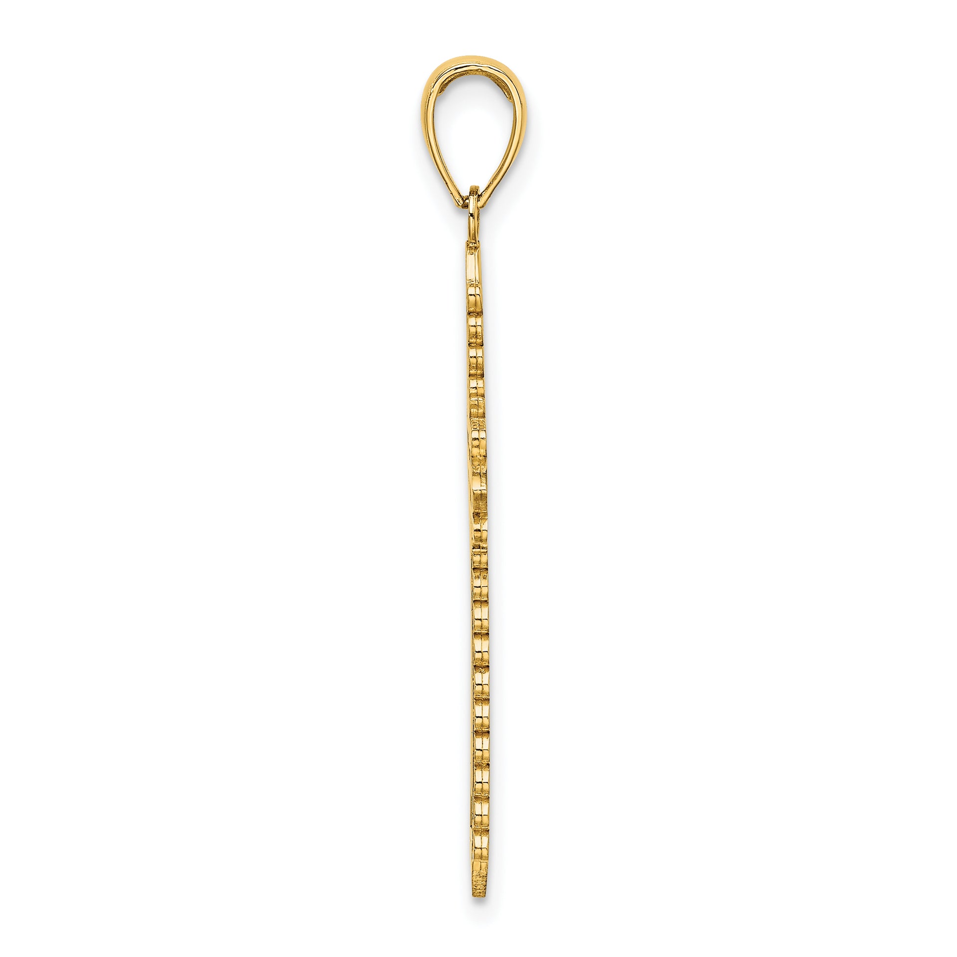 14K w/ Lace Border Cross Charm