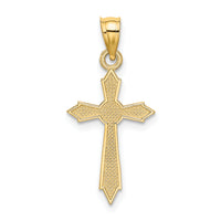 14K w/ Engraved Edges Cross Charm