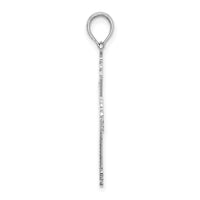 14K White Gold Cross w/ Heart Center Charm