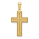 14K Block Cross Charm