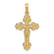 14K Crucifix W/ Fancy Tips Charm