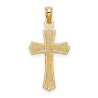 14K Crucifix W/ Beveled Edges Charm