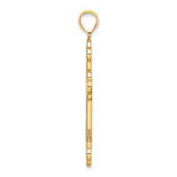 14K Multi Color Enameled Cross Charm