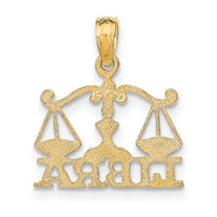 14K LIBRA Zodiac Charm
