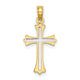 14k Two-tone Center Cross Charm