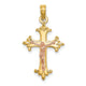 14K Two-Tone Crucifix Charm