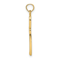 14k w/ Rhodium Filigree Cross Charm