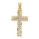 14K W/ Rhodium Cross Charm