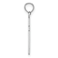 14k White Gold Polished Cross Pendant